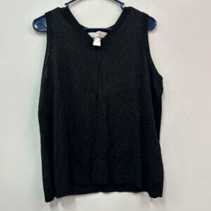 Salon Z Bundle, Black tank top with black cardigan, Sz 1X, Sparkly